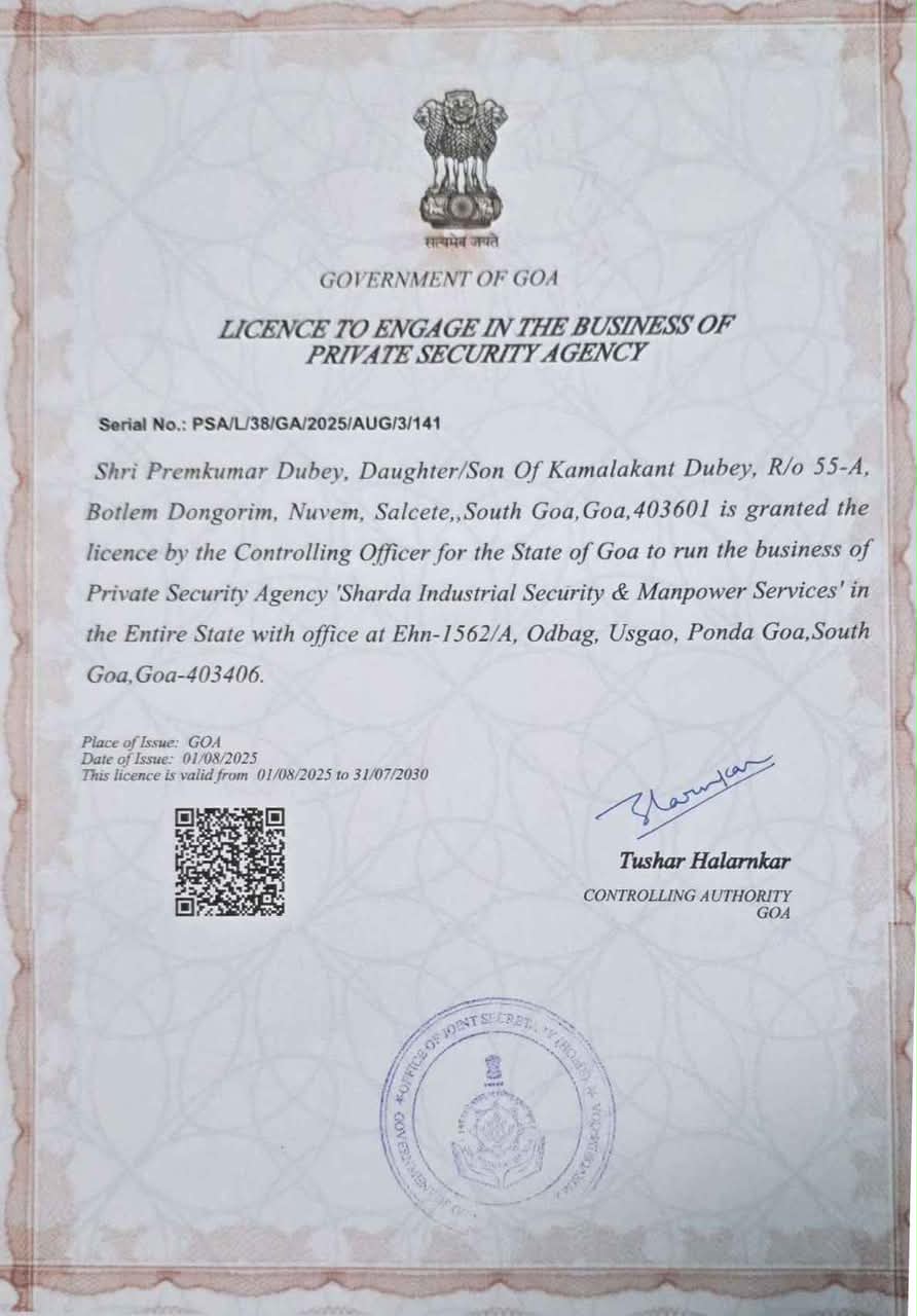 Goa PSARA Licence Seal
